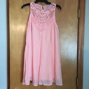 Peach lace dress